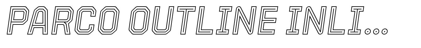 Parco Outline Inline Italic